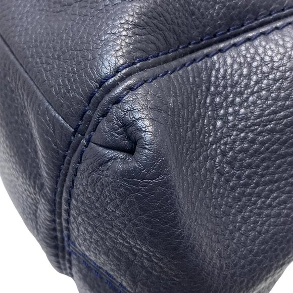 COACH Pebbled Leather Lexi Shoulder Navy Leather - Shoulder Bag - Picture 5 of 9